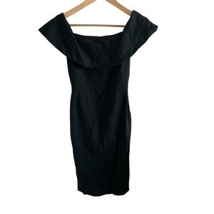 Aritzia Babaton Ruslan Elegant Black Off-Shoulder Dress
